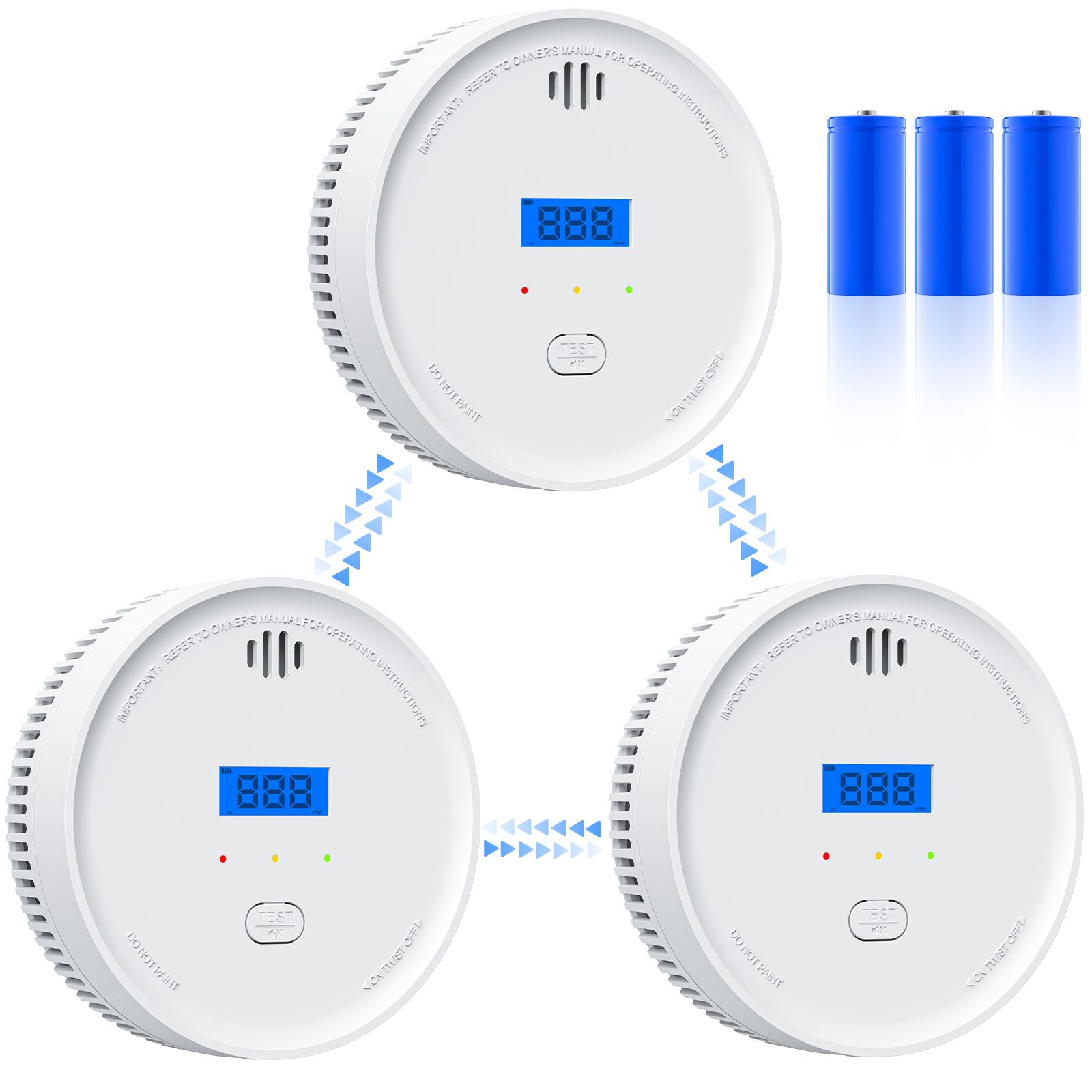 Smoke Detector Interconnected - Interlinked Smoke Detector and Carbon Monoxide