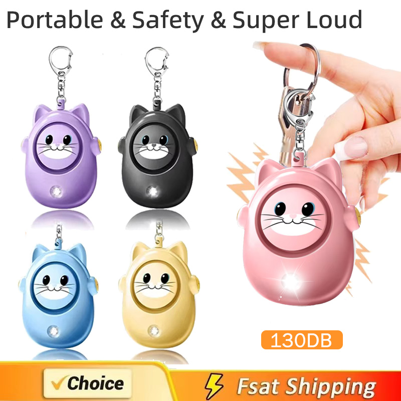 Cute Cat Personal Self Defense - Personal Alarm Keychain avaliação e preço
