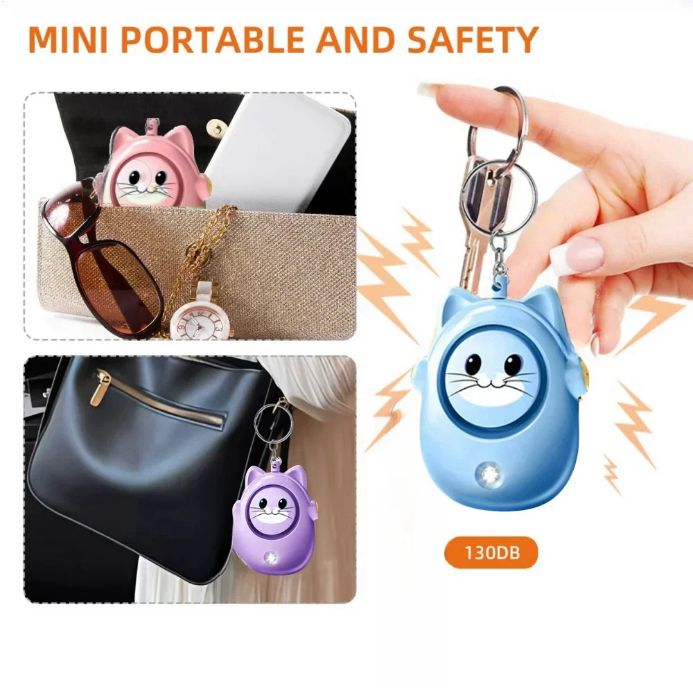 Cute Cat Personal Self Defense - Personal Alarm Keychain avaliação e preço