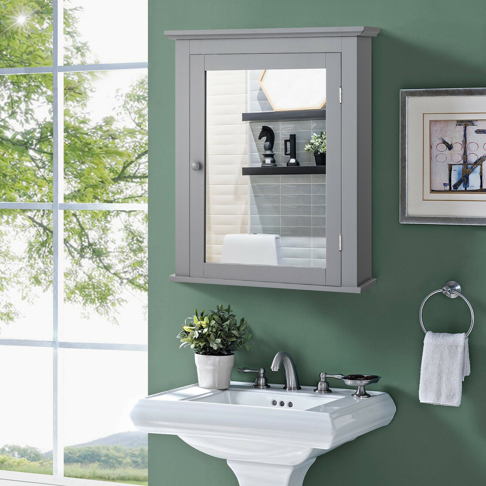 Bathroom Mirror Cabinet Wall M - Medicine Cabinet Lock avaliação e preço