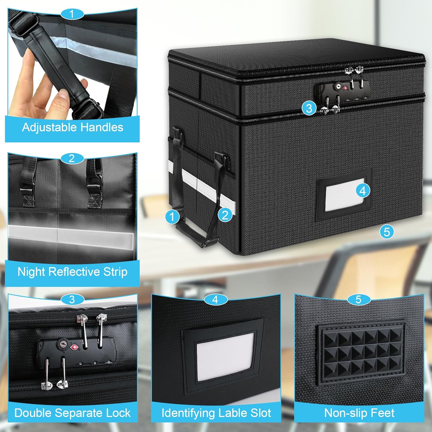 Fireproof Document Box with Lo - Fire Safe Document avaliação e preço