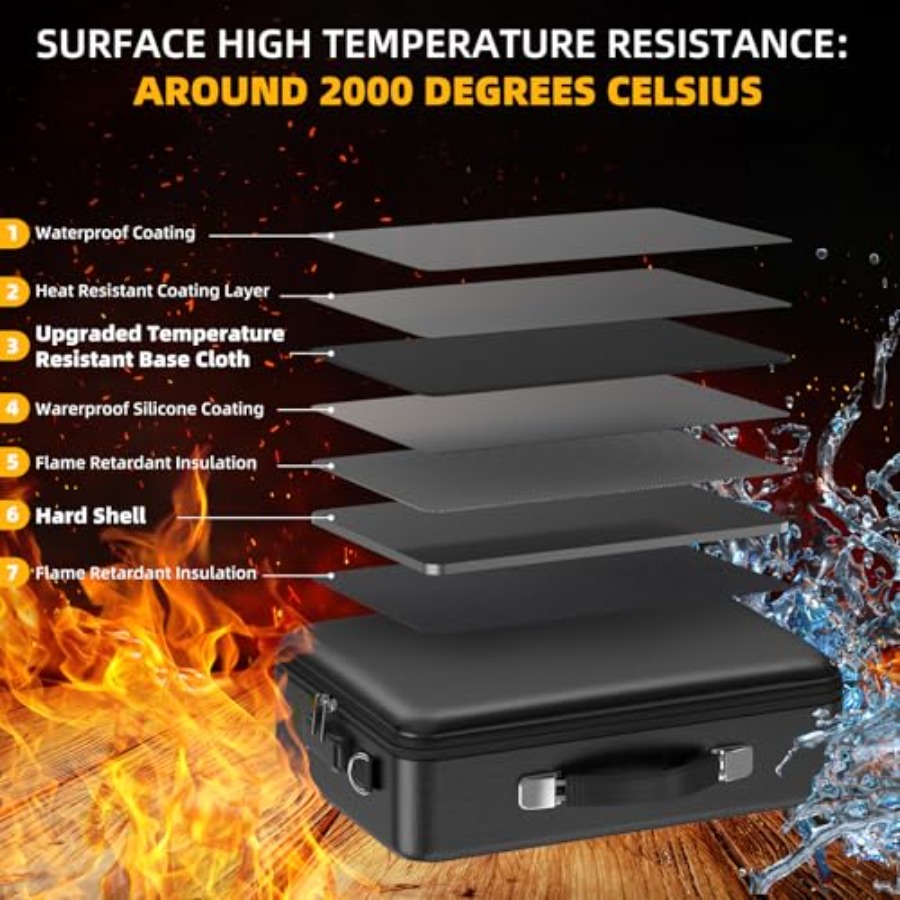 Fireproof Document Box with Lo - Fire Safe Document avaliação e preço
