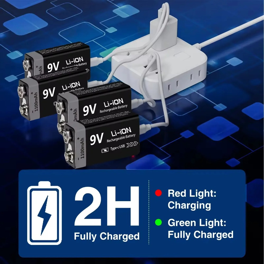 1100mAh 9V Rechargeable Lithiu - Co Detector Plug avaliação e preço