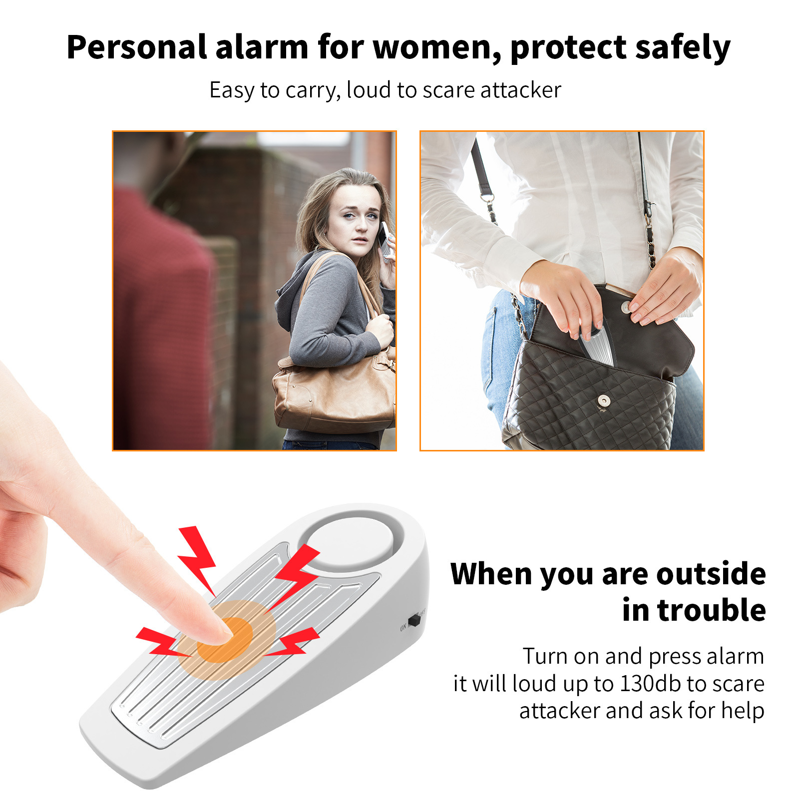 Wireless 130dB Door Stop Alarm - Door Stop Alarm avaliação e preço