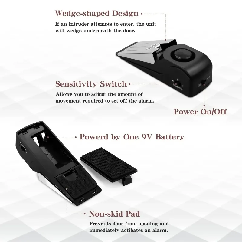 ZEXEF mini security protection - Door Stop Alarm avaliação e preço