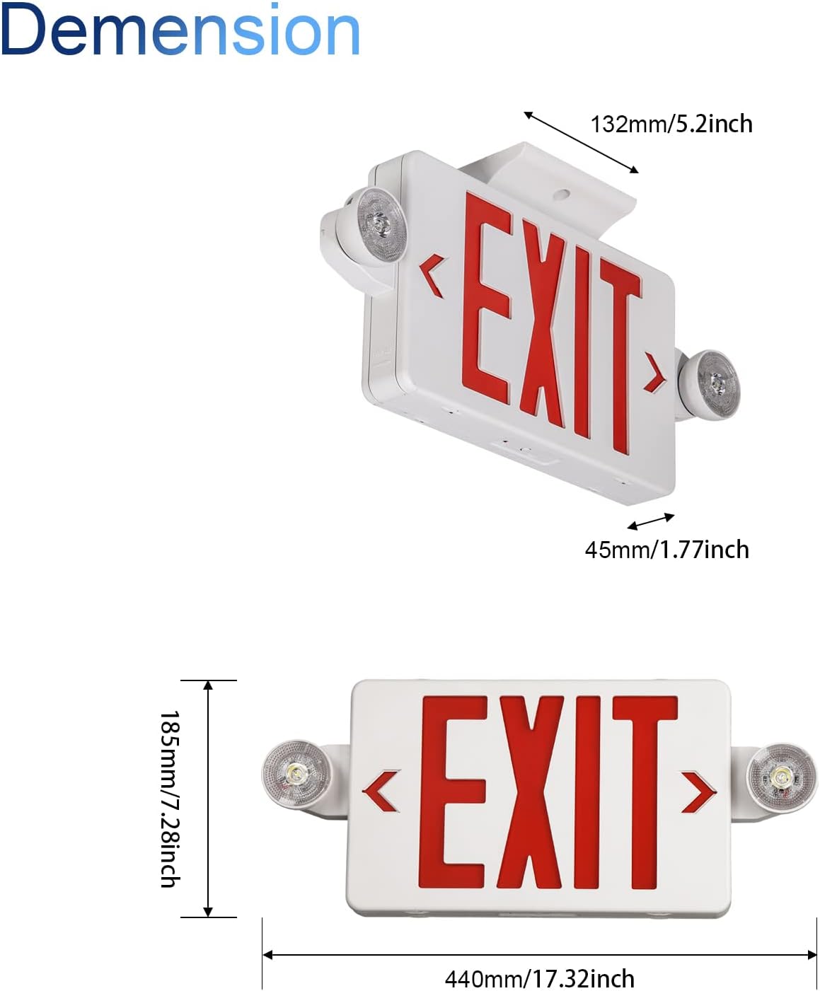 Red Exit Sign with Emergency L - Emergency Exit Sign avaliação e preço
