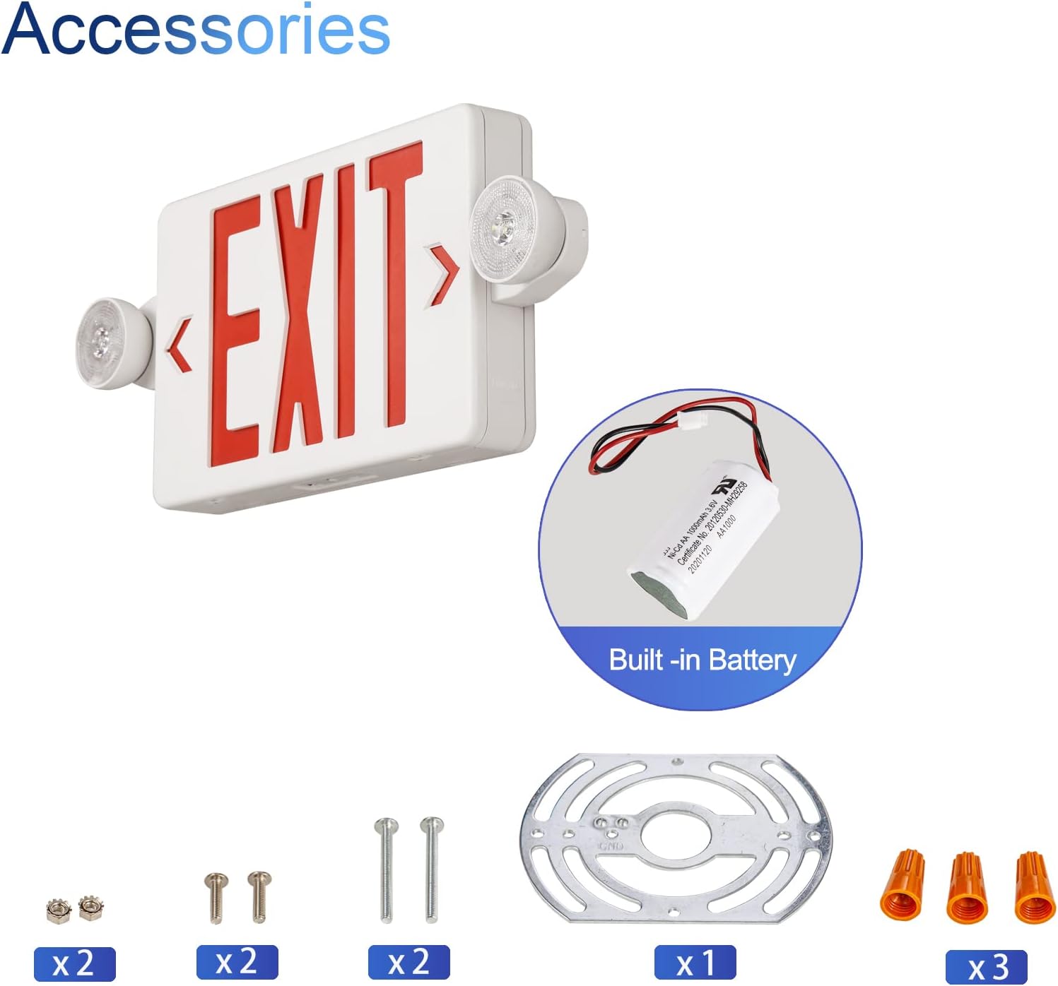 Red Exit Sign with Emergency L - Emergency Exit Sign avaliação e preço