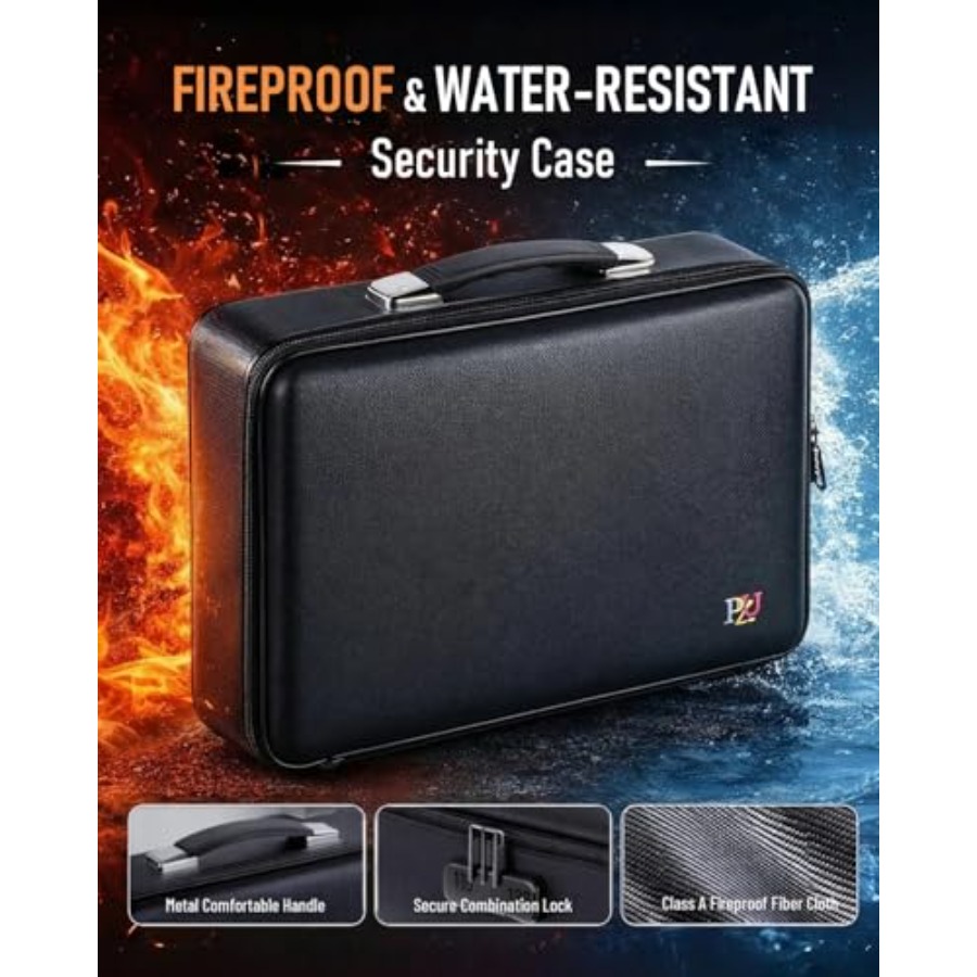Fireproof Document Box - Hard- - Fire Safe Document avaliação e preço