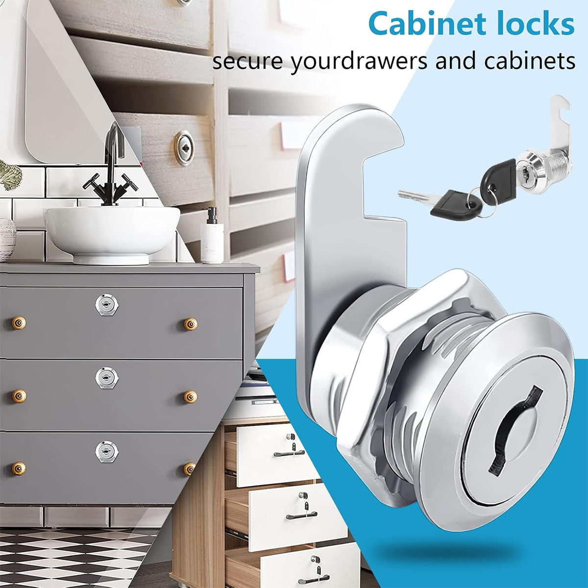 Single Unlock Set,1 Pack Keyed - Medicine Cabinet Lock avaliação e preço