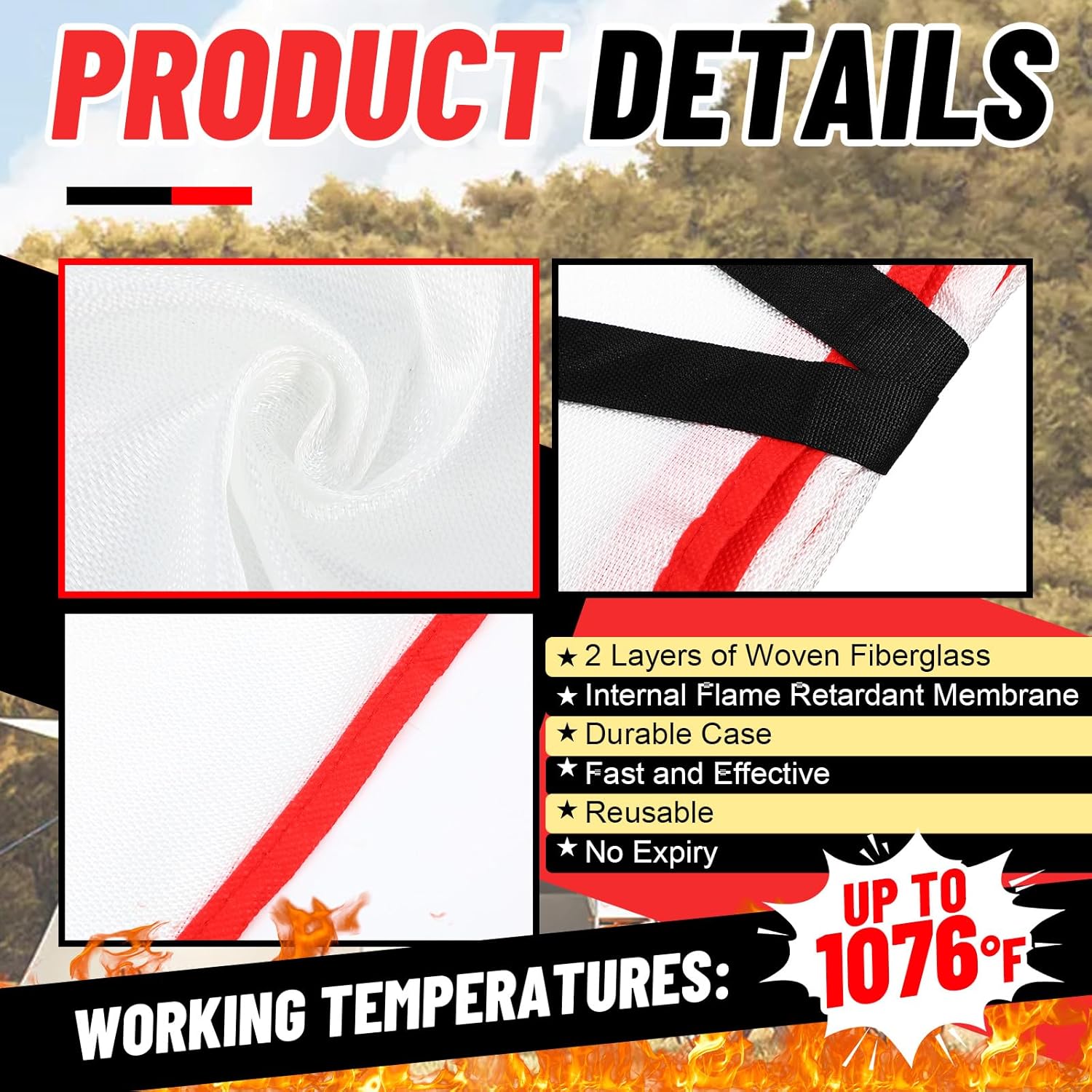 30 Pcs Fire Blankets 40x40 Inc - Fire Blanket Kitchen avaliação e preço