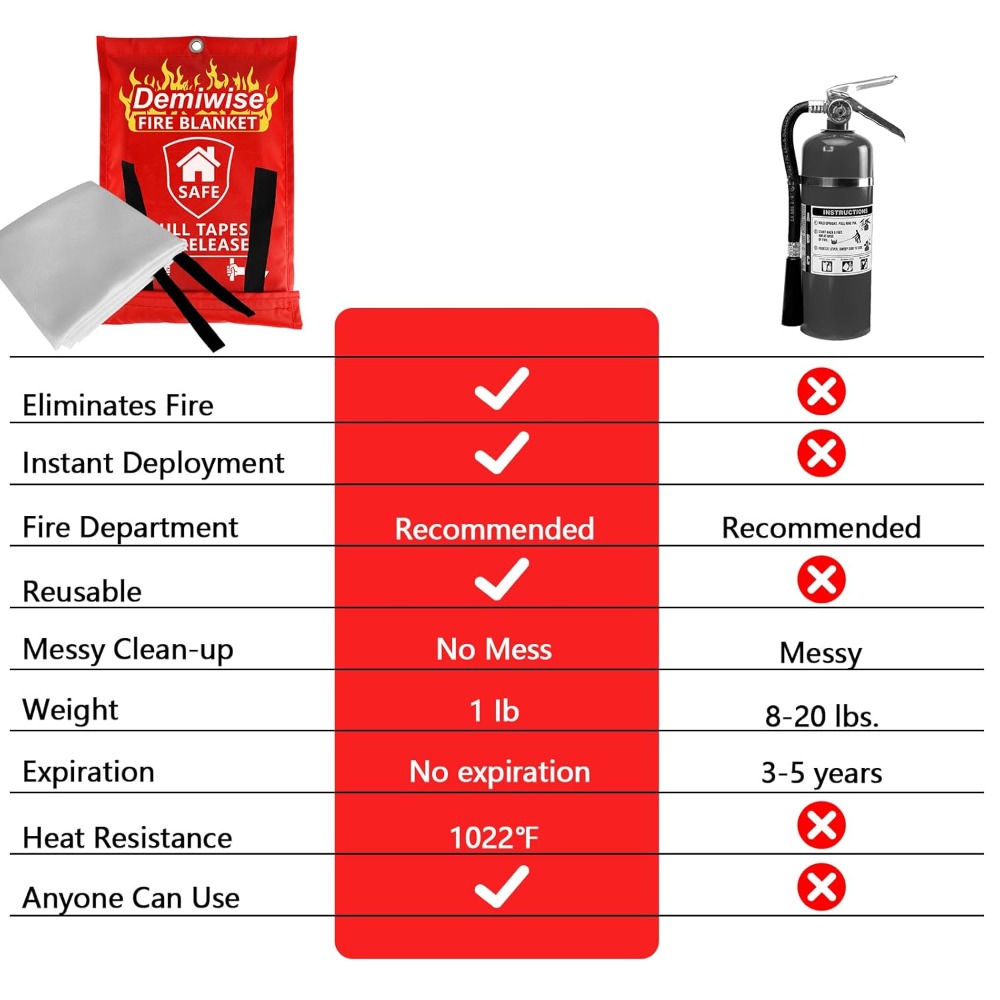 Thick Fire Blanket Emergency f - Fire Blanket Kitchen avaliação e preço