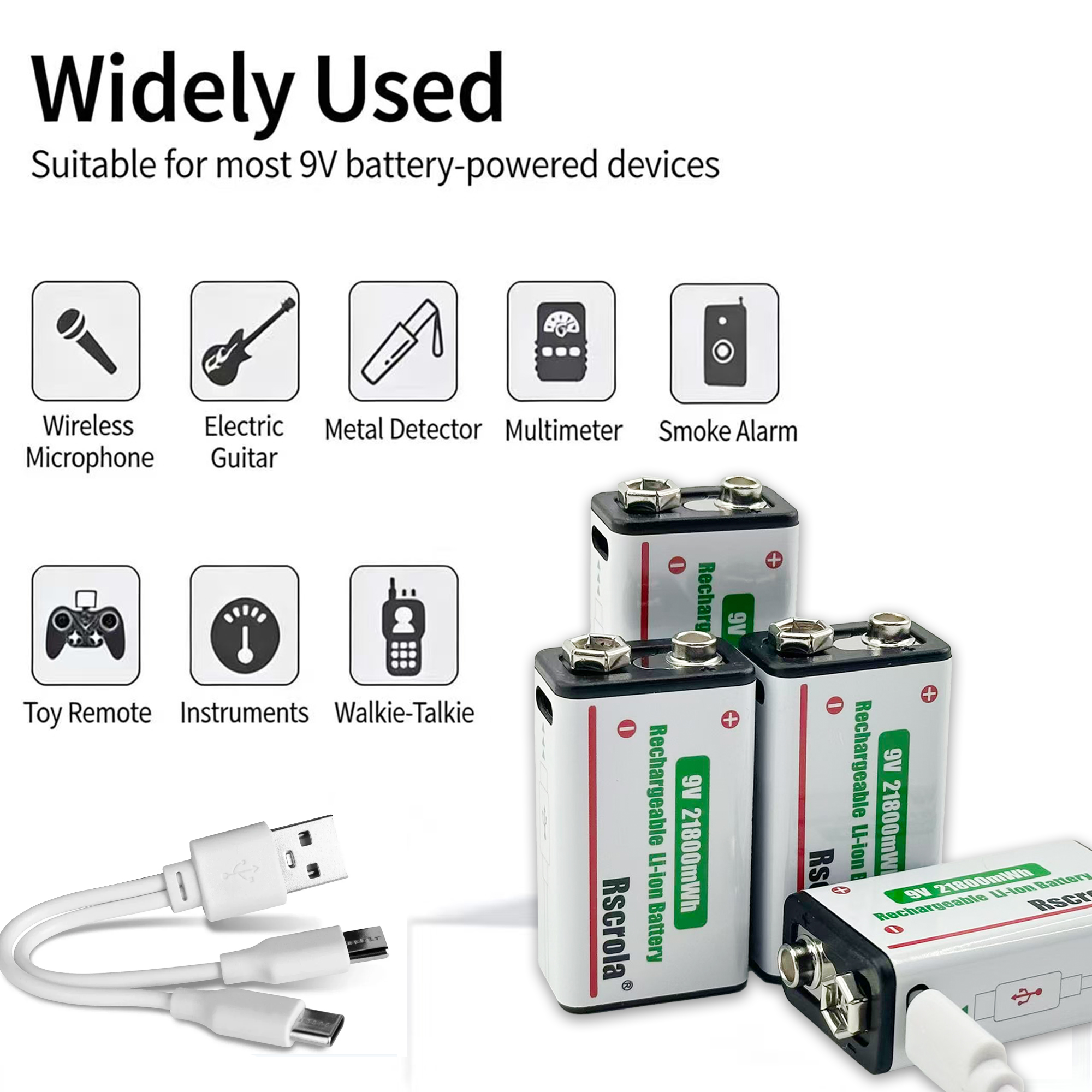 Long-Lasting 9V Lithium ion Re - Smoke Detector Interconnected avaliação e preço
