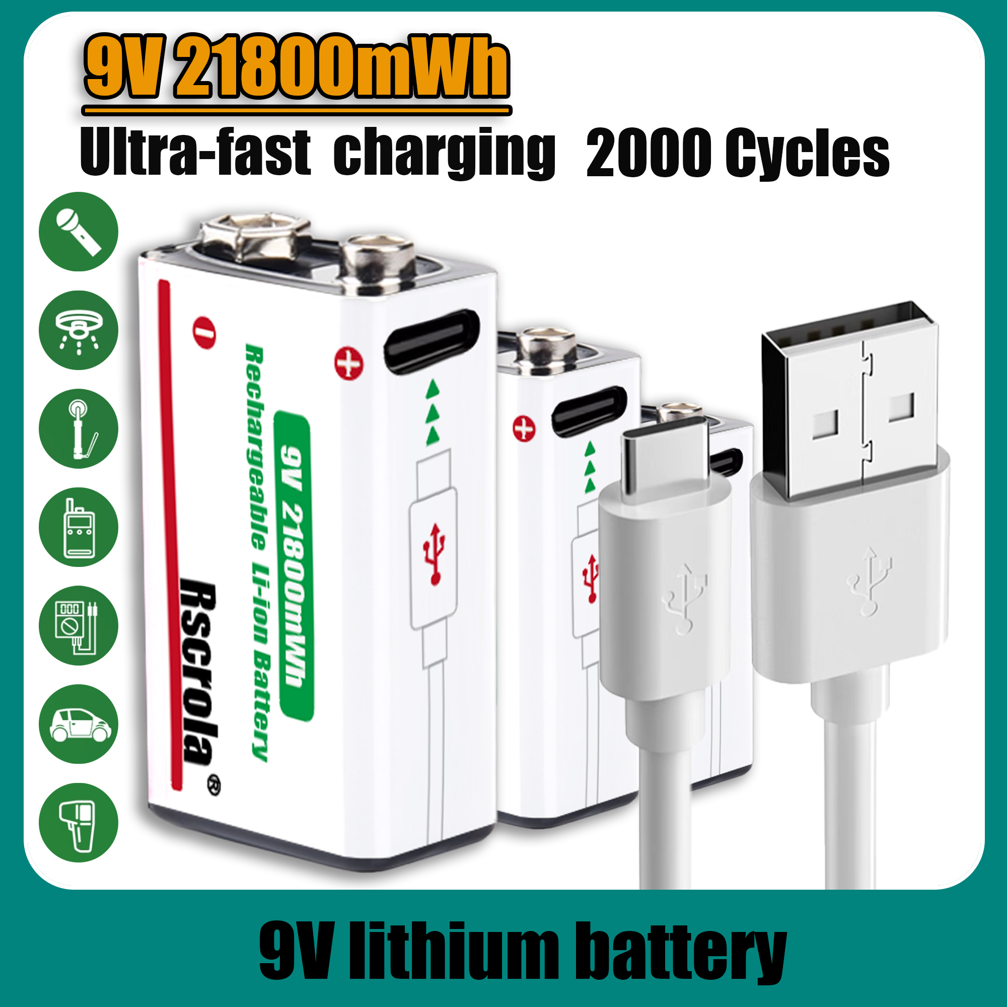Long-Lasting 9V Lithium ion Re - Smoke Detector Interconnected avaliação e preço