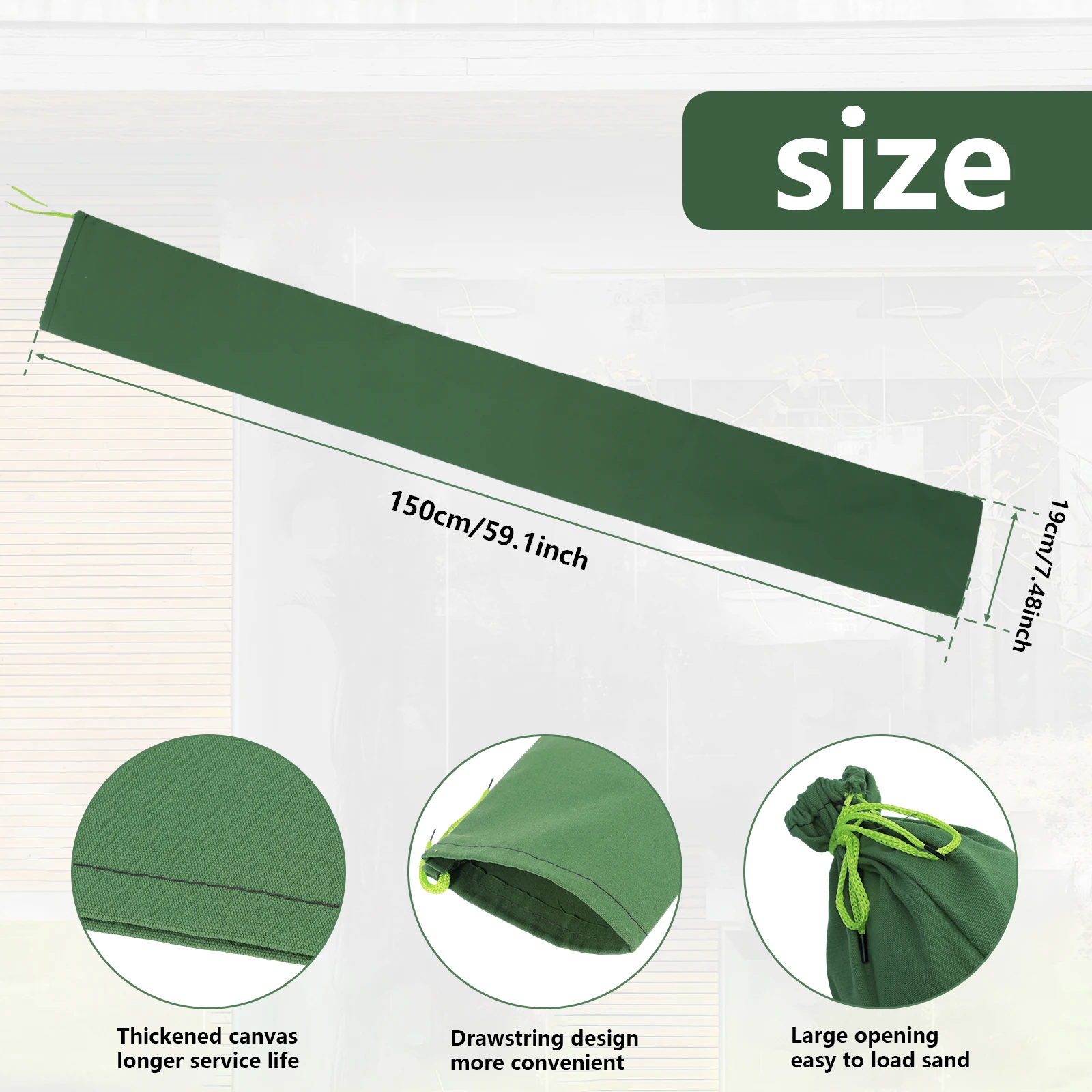 4Pcs Reusable Long Canvas Sand - Flood Barrier Bag avaliação e preço