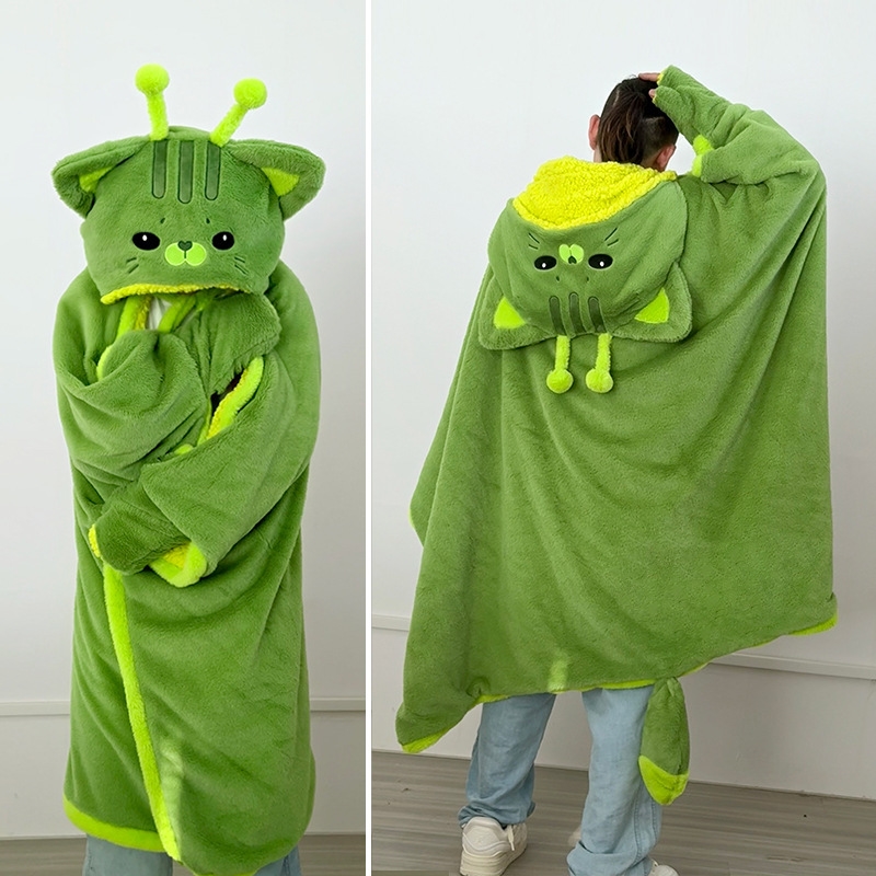Cartoon Cute Alien Cat Hooded  - Fire Blanket Kitchen avaliação e preço
