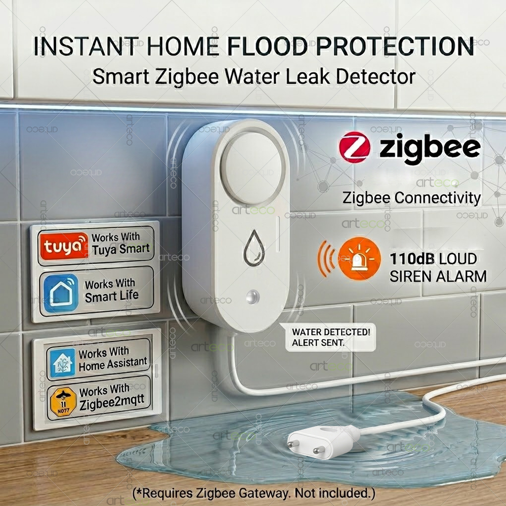 Zigbee Water Leak Detector Sma - Water Alarm Sensor avaliação e preço