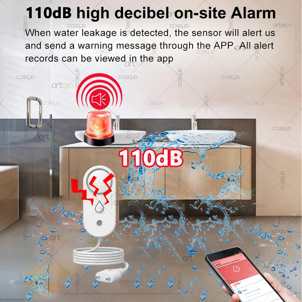 Zigbee Water Leakage Sensor Fl - Water Alarm Sensor avaliação e preço
