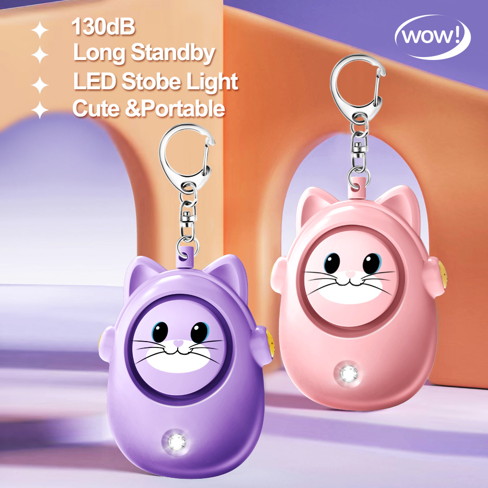 H8 2024 New Cute Cat Personal  - Personal Alarm Keychain avaliação e preço