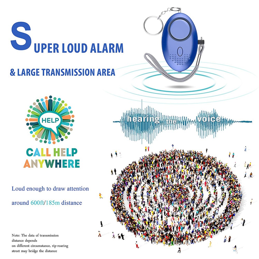 130dB Self Defense Alarm Anti- - Personal Alarm Keychain avaliação e preço