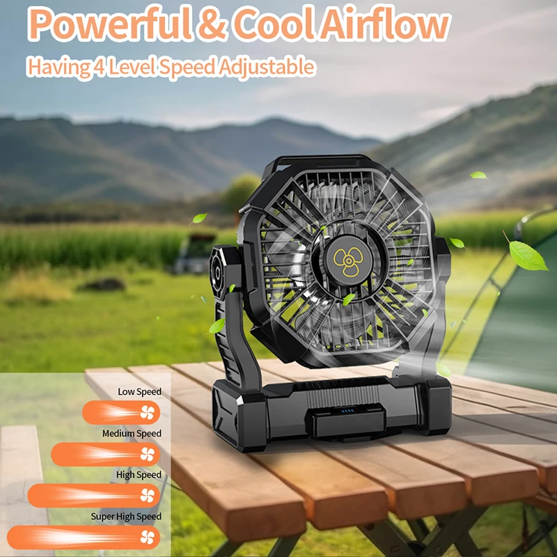 Rechargeable Portable Fan 1040 - Power Outage Light avaliação e preço