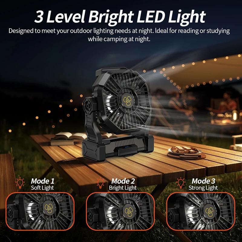 Rechargeable Portable Fan 1040 - Power Outage Light avaliação e preço