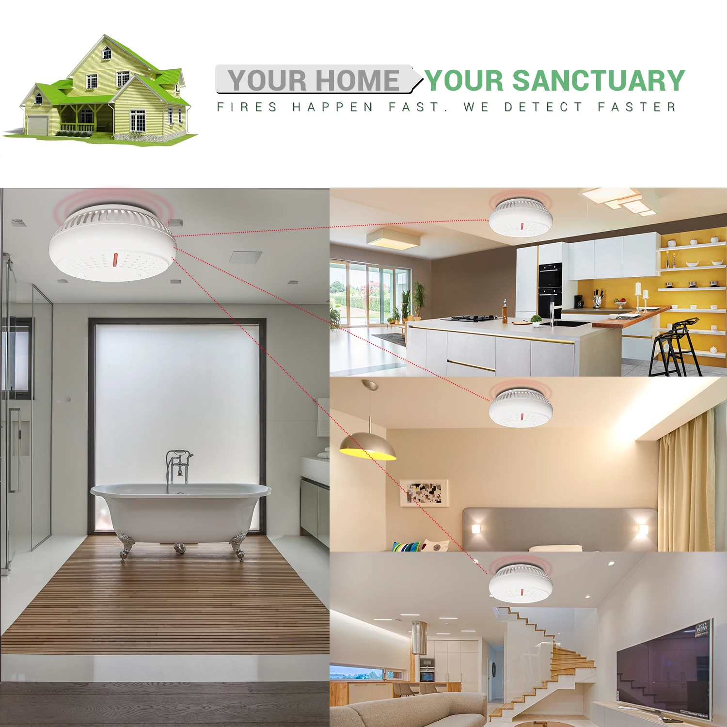 2025 Best Selling Queensland P - Smoke Detector Interconnected avaliação e preço