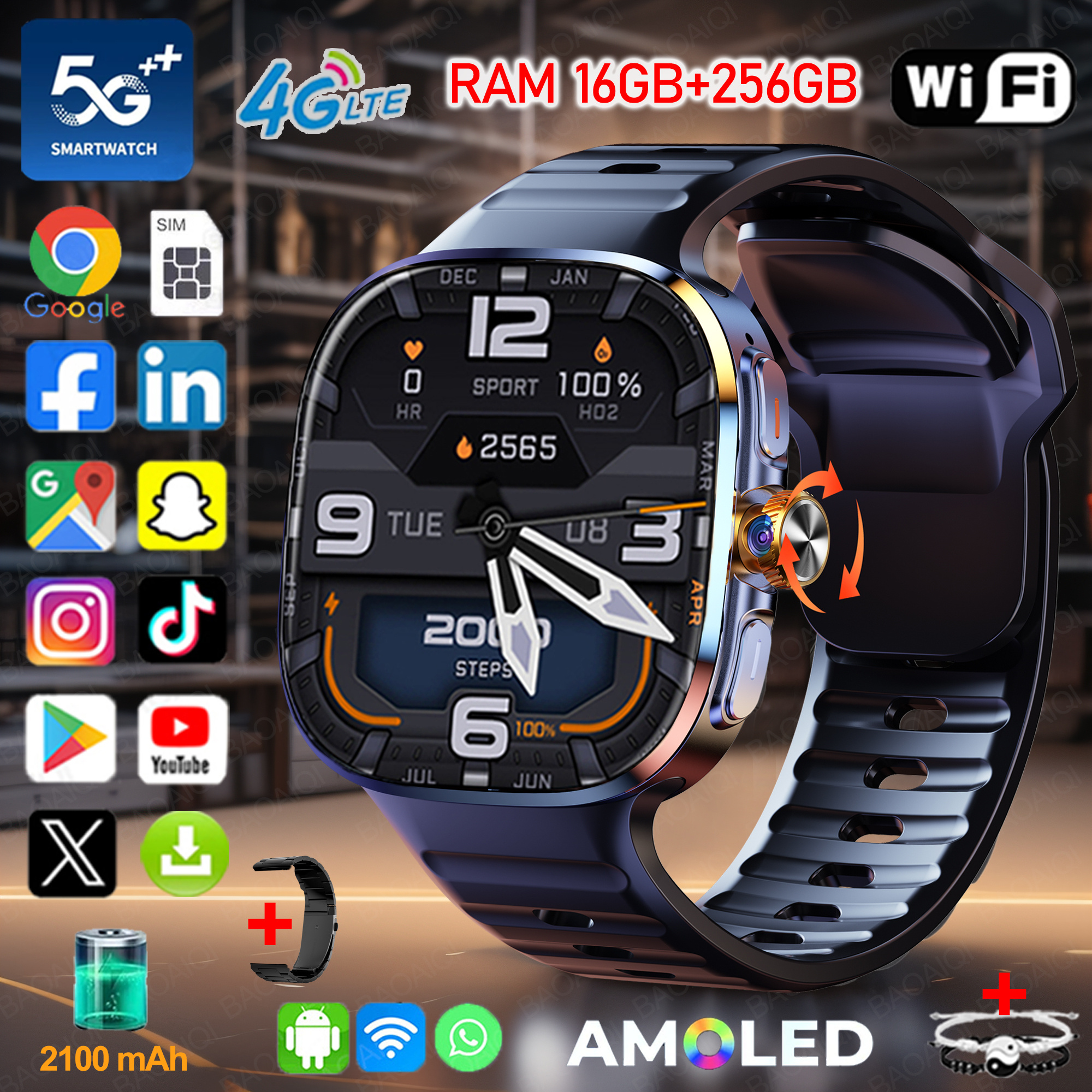 New Large Screen Smartwatch 4G - Window Lock Bar avaliação e preço