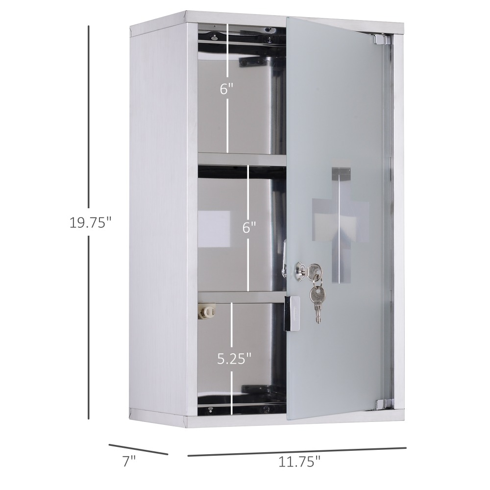 kleankin Wall Medicine Cabinet - Medicine Cabinet Lock avaliação e preço