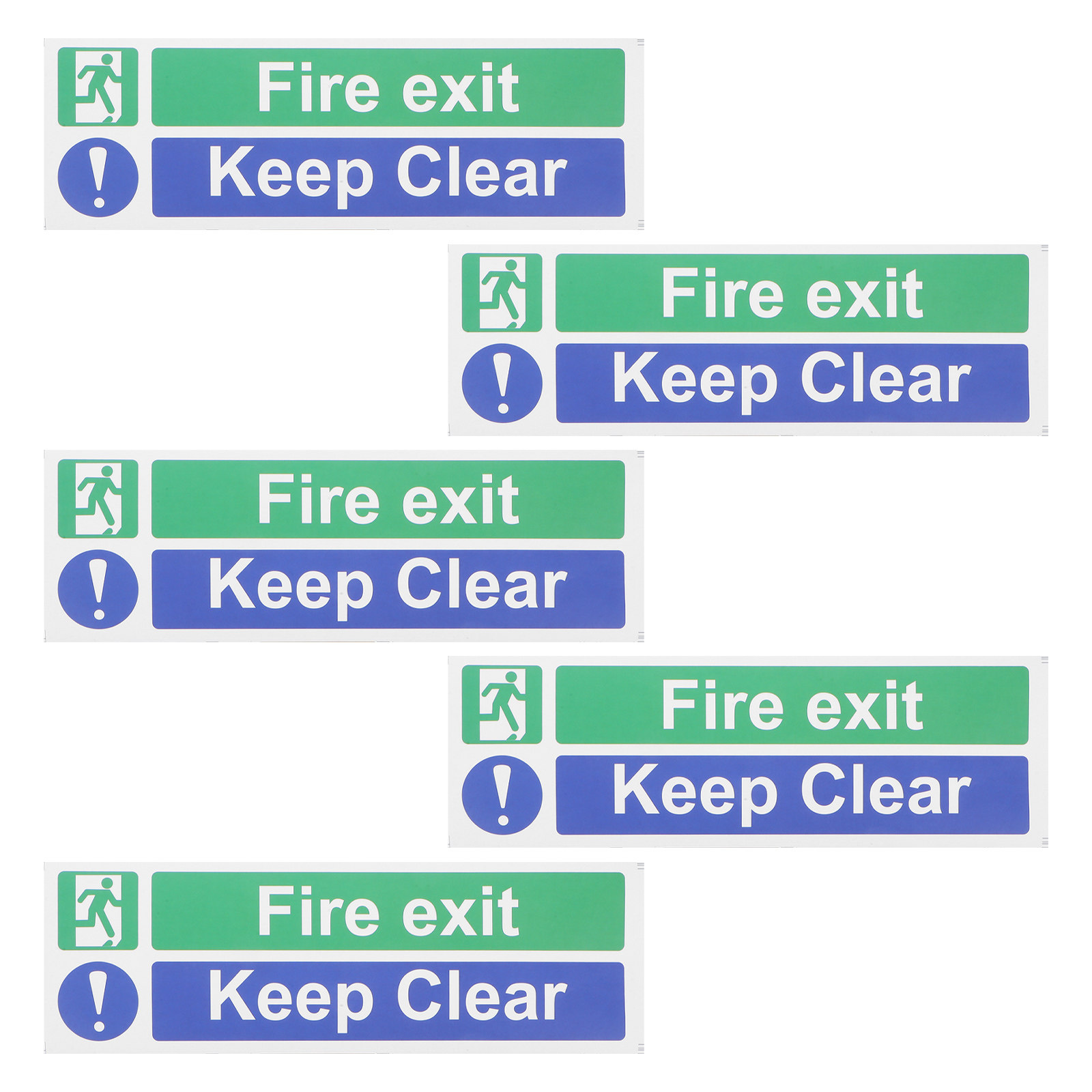 5Pcs Keep Exit Clear Sticker H - Emergency Exit Sign avaliação e preço