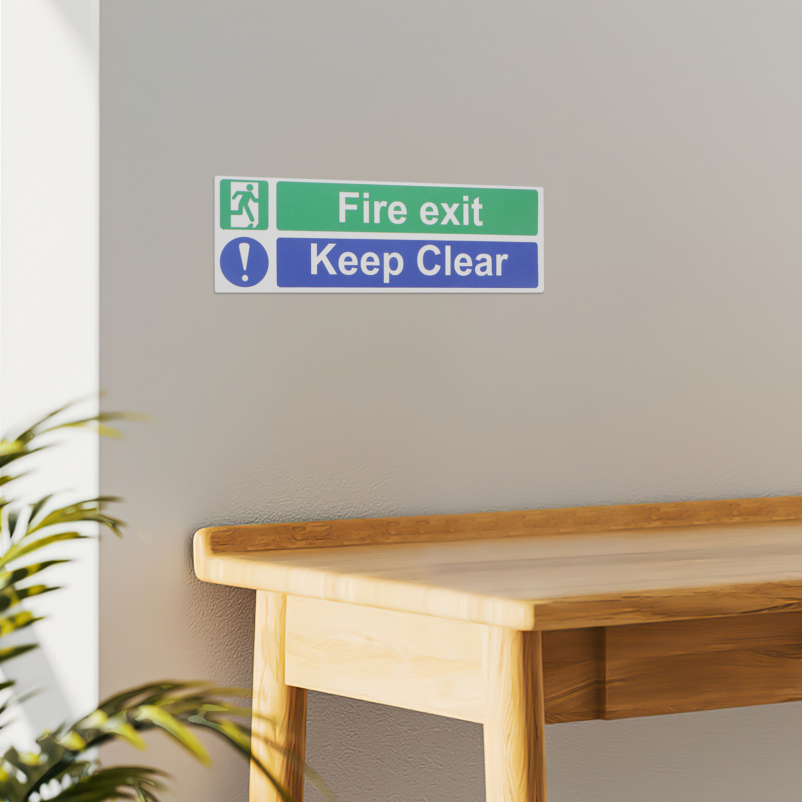 5Pcs Keep Exit Clear Sticker H - Emergency Exit Sign avaliação e preço