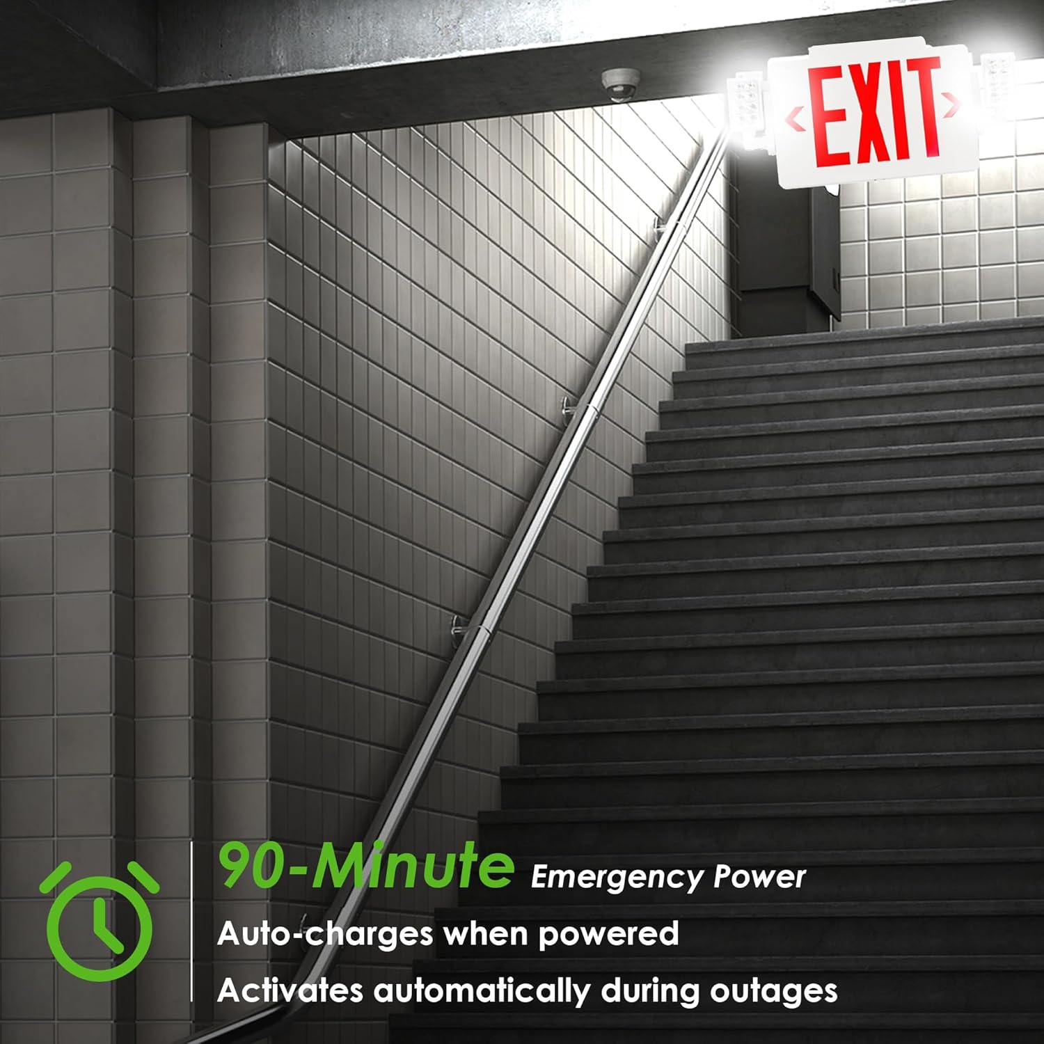 LED Emergency Exit Sign with 2 - Emergency Exit Sign avaliação e preço