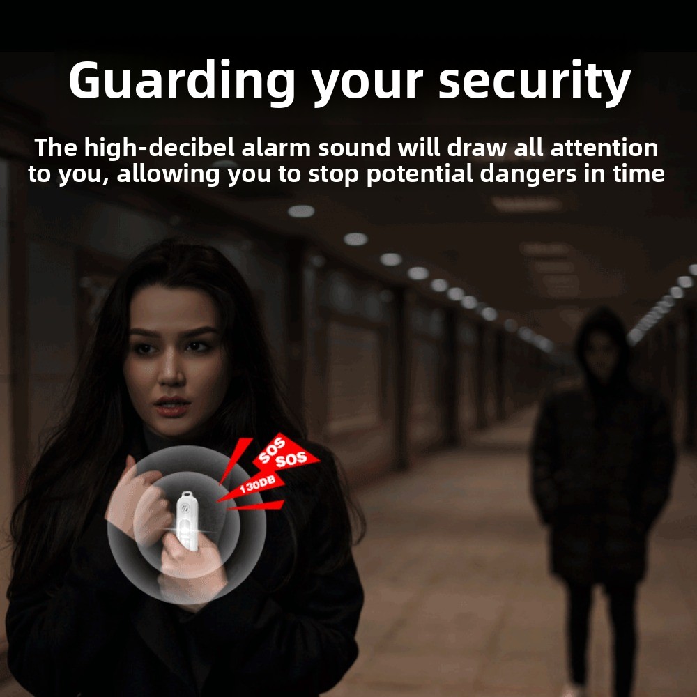 130dB Night Running Safety War - Personal Alarm Keychain avaliação e preço