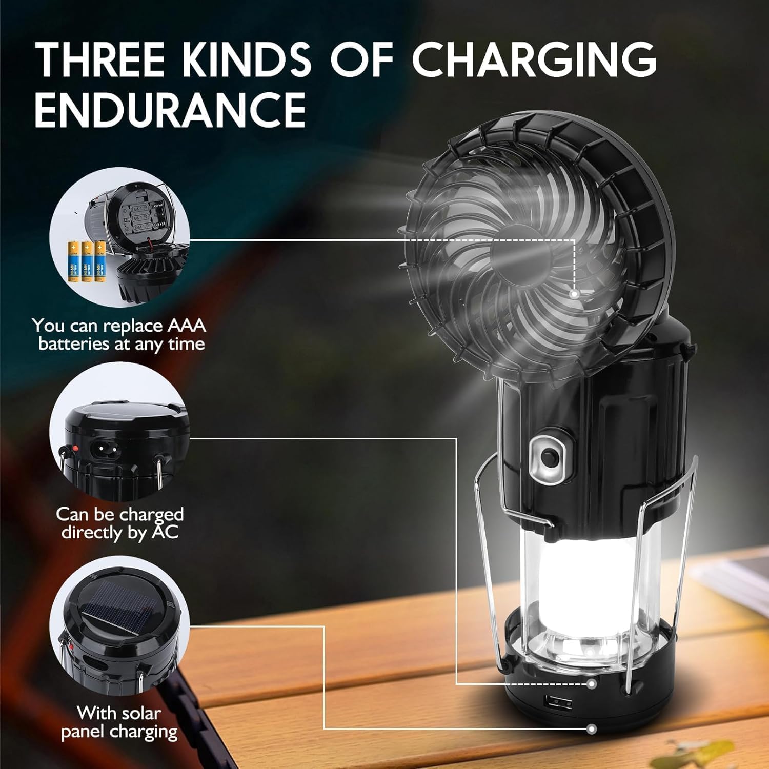 Solar Portable Lantern with Fa - Power Outage Light avaliação e preço